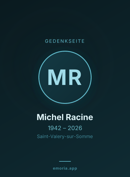 Gedenkportrait von Michel Racine