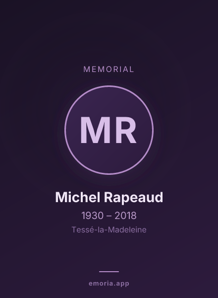 Memorial portrait of Michel Rapeaud