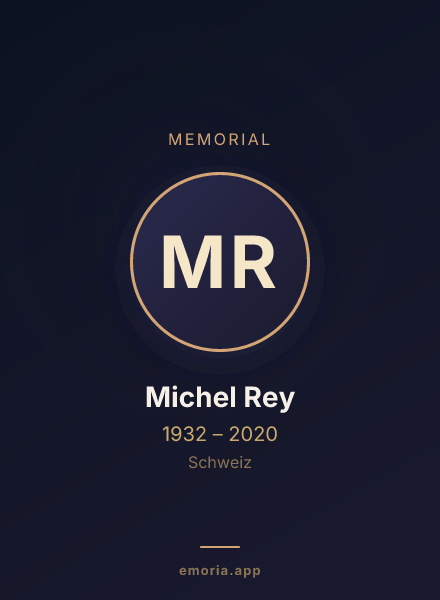 Memorial portrait of Michel Rey