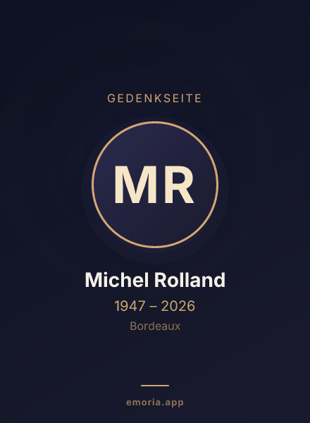 Gedenkportrait von Michel Rolland