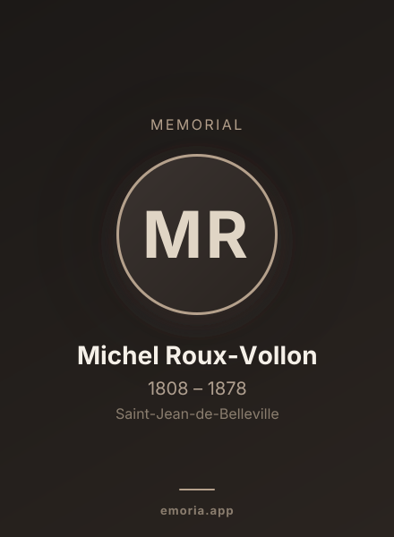 Memorial portrait of Michel Roux-Vollon