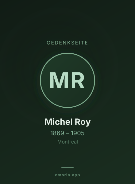 Gedenkportrait von Michel Roy