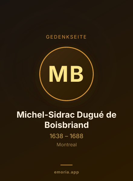 Gedenkportrait von Michel-Sidrac Dugué de Boisbriand