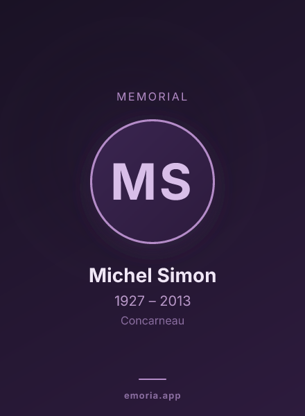 Memorial portrait of Michel Simon