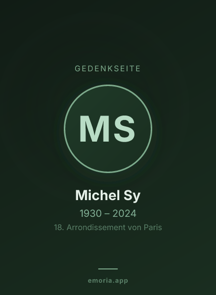 Gedenkportrait von Michel Sy