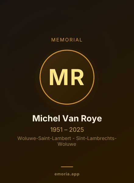 Memorial portrait of Michel Van Roye