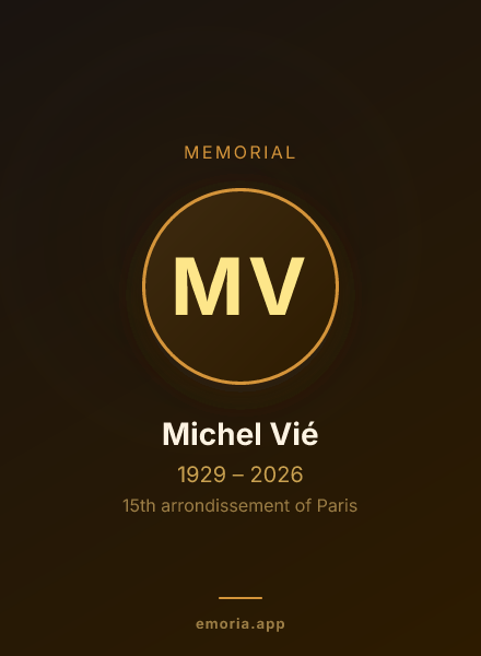 Memorial portrait of Michel Vié