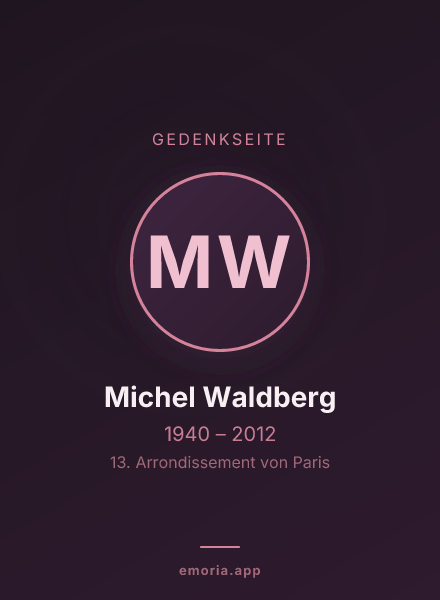 Gedenkportrait von Michel Waldberg