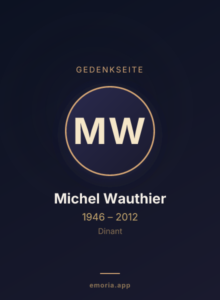 Gedenkportrait von Michel Wauthier