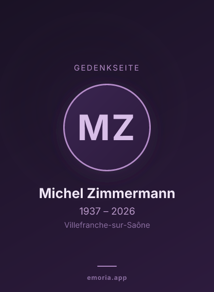 Gedenkportrait von Michel Zimmermann