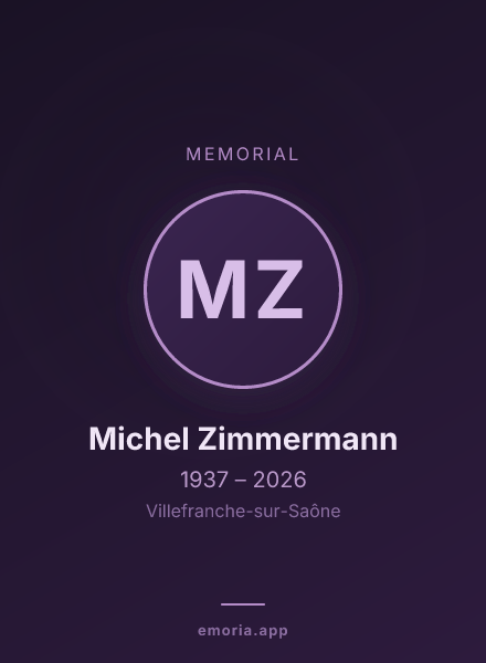 Memorial portrait of Michel Zimmermann
