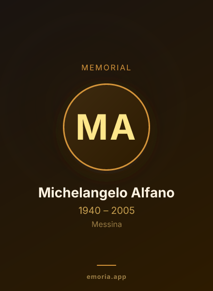 Memorial portrait of Michelangelo Alfano