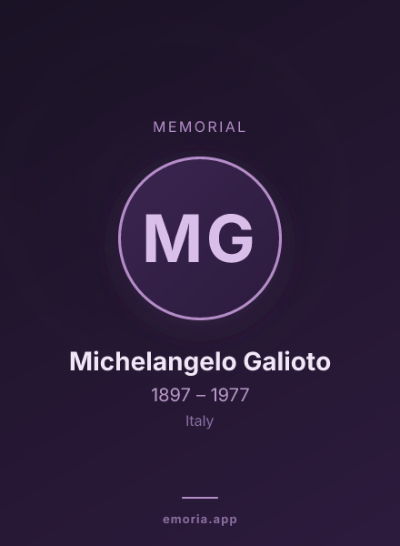 Memorial portrait of Michelangelo Galioto