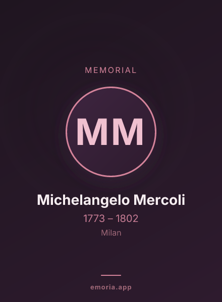 Memorial portrait of Michelangelo Mercoli