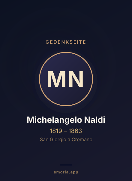 Gedenkportrait von Michelangelo Naldi