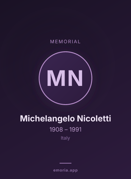 Memorial portrait of Michelangelo Nicoletti