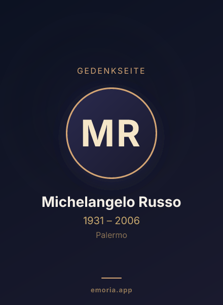Gedenkportrait von Michelangelo Russo