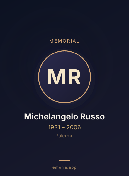 Memorial portrait of Michelangelo Russo