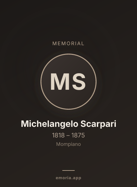 Memorial portrait of Michelangelo Scarpari