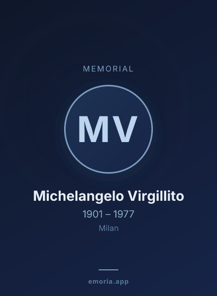 Memorial portrait of Michelangelo Virgillito