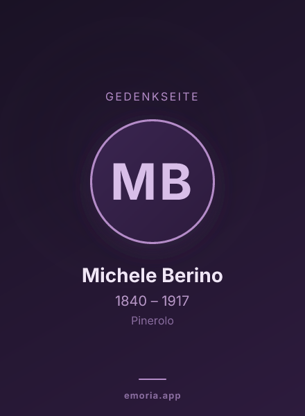 Gedenkportrait von Michele Berino