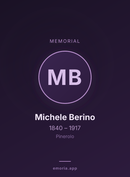 Memorial portrait of Michele Berino
