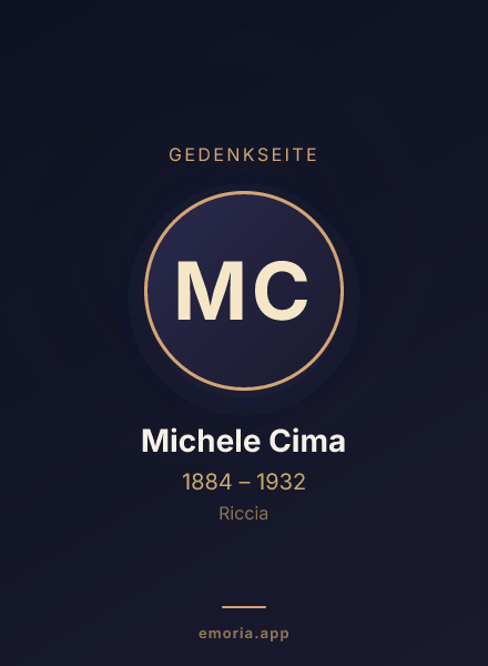 Gedenkportrait von Michele Cima