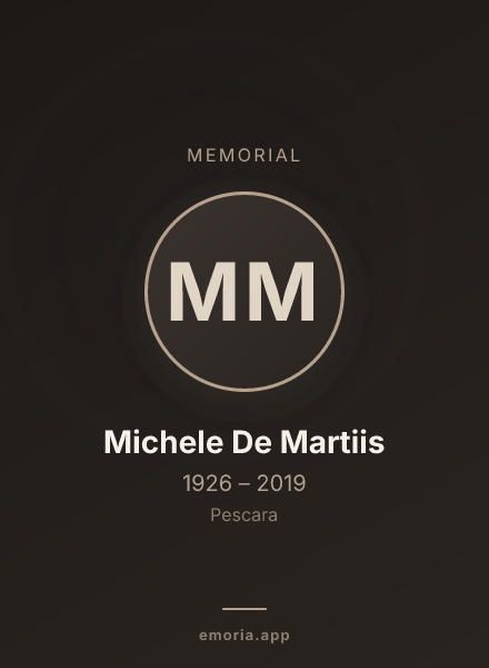 Memorial portrait of Michele De Martiis