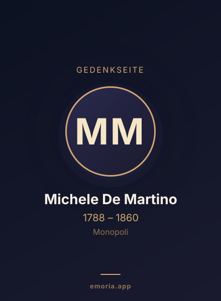 Gedenkportrait von Michele De Martino