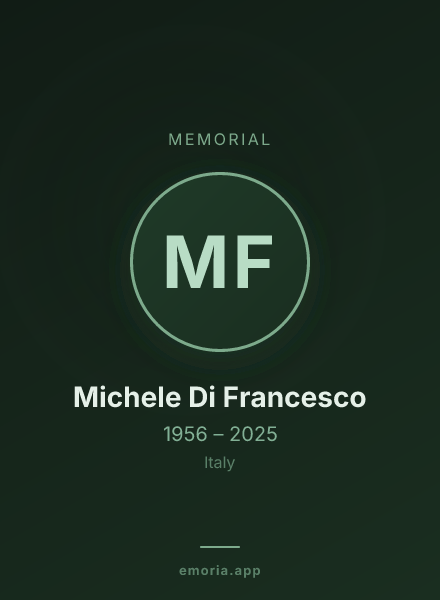 Memorial portrait of Michele Di Francesco