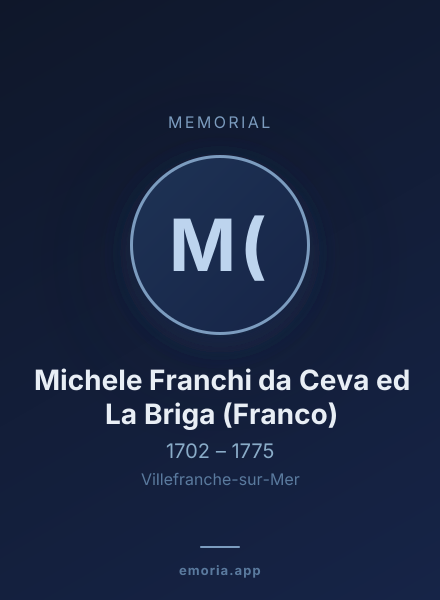 Memorial portrait of Michele Franchi da Ceva ed La Briga (Franco)