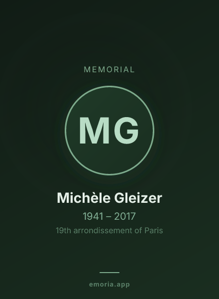 Memorial portrait of Michèle Gleizer