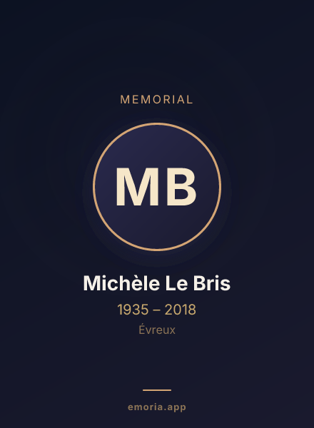 Memorial portrait of Michèle Le Bris