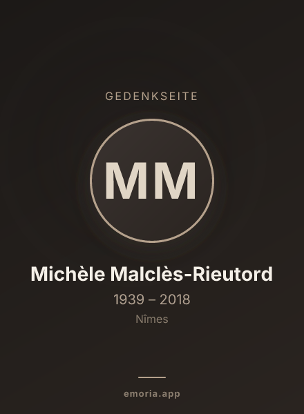 Gedenkportrait von Michèle Malclès-Rieutord