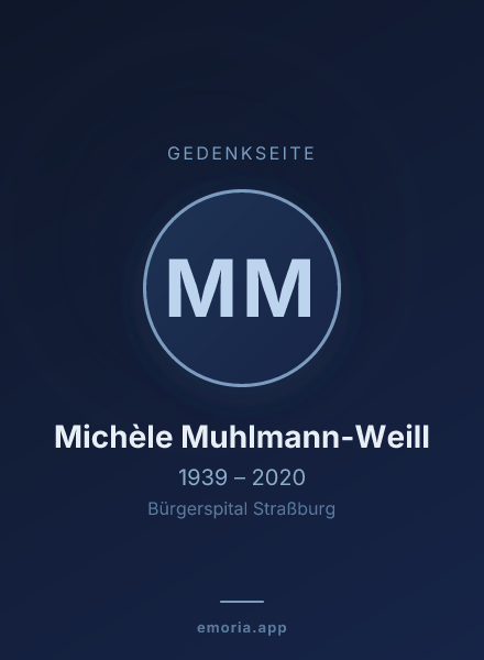 Gedenkportrait von Michèle Muhlmann-Weill