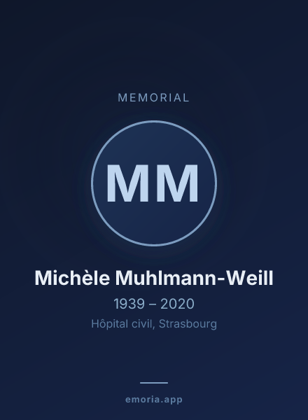 Memorial portrait of Michèle Muhlmann-Weill