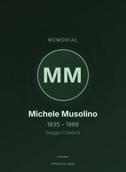 Memorial portrait of Michele Musolino