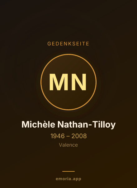 Gedenkportrait von Michèle Nathan-Tilloy