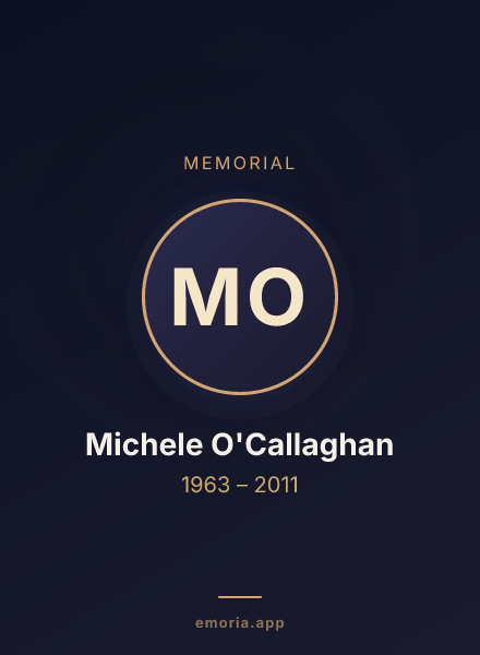 Memorial portrait of Michele O'Callaghan