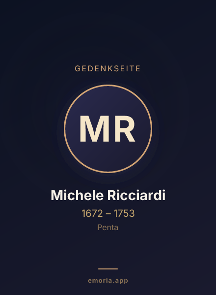 Gedenkportrait von Michele Ricciardi