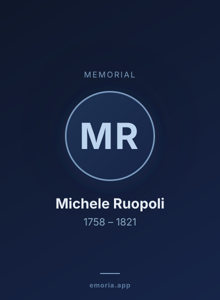 Memorial portrait of Michele Ruopoli