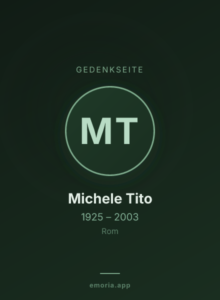 Gedenkportrait von Michele Tito