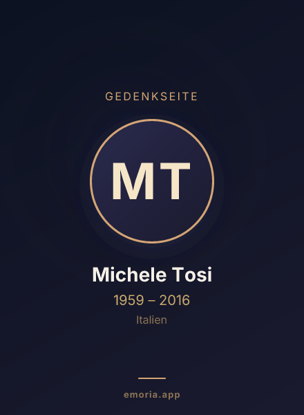 Gedenkportrait von Michele Tosi