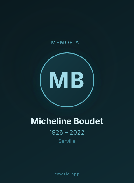 Memorial portrait of Micheline Boudet