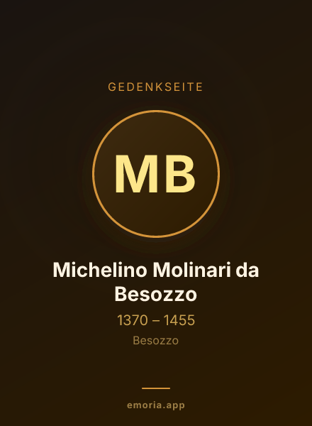 Gedenkportrait von Michelino Molinari da Besozzo