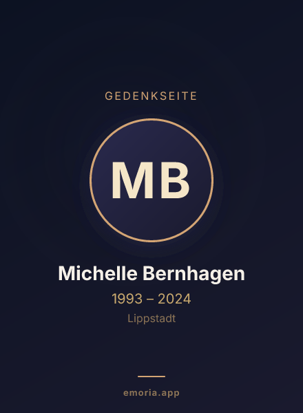 Gedenkportrait von Michelle Bernhagen