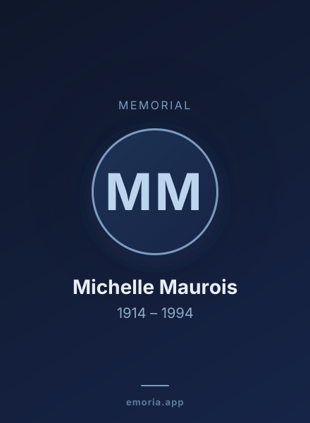 Memorial portrait of Michelle Maurois