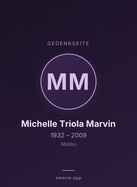 Gedenkportrait von Michelle Triola Marvin