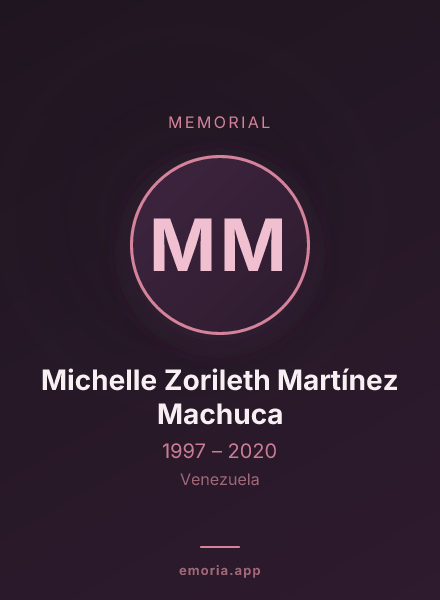 Memorial portrait of Michelle Zorileth Martínez Machuca