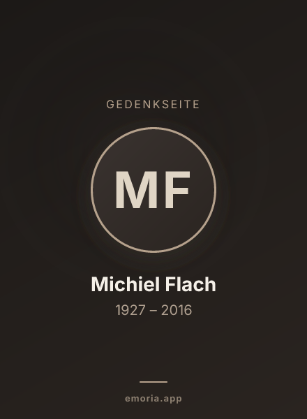 Gedenkportrait von Michiel Flach